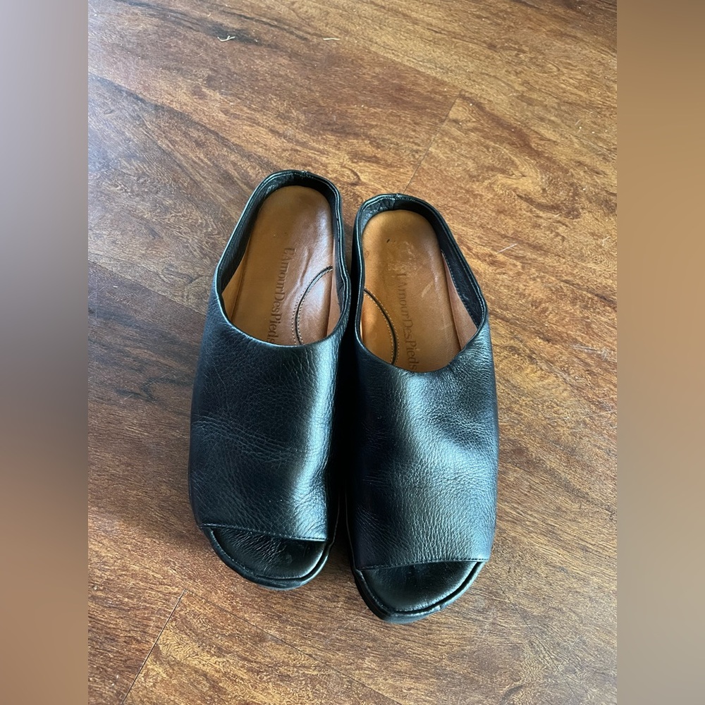 L'AmourDesPieds slip on platform black sandal size 8m - Picture 2 of 10